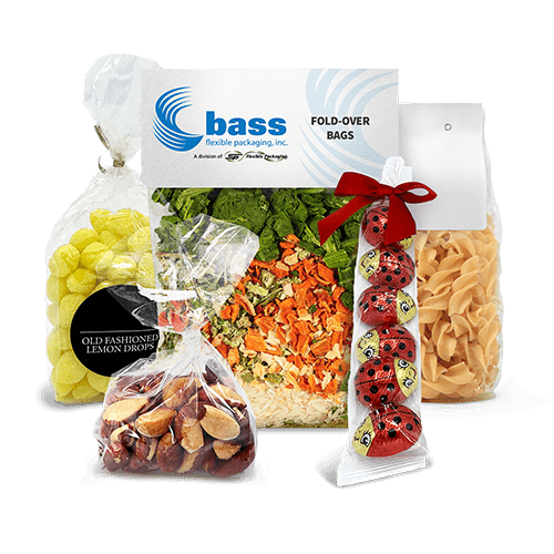 fold-over bottom and crimp bottom pre-made bags